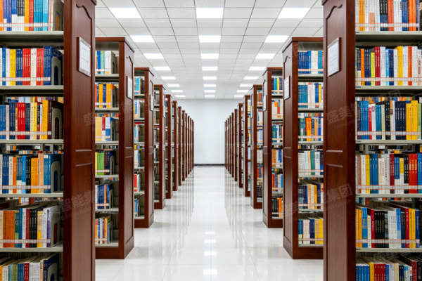 图书馆密集书架